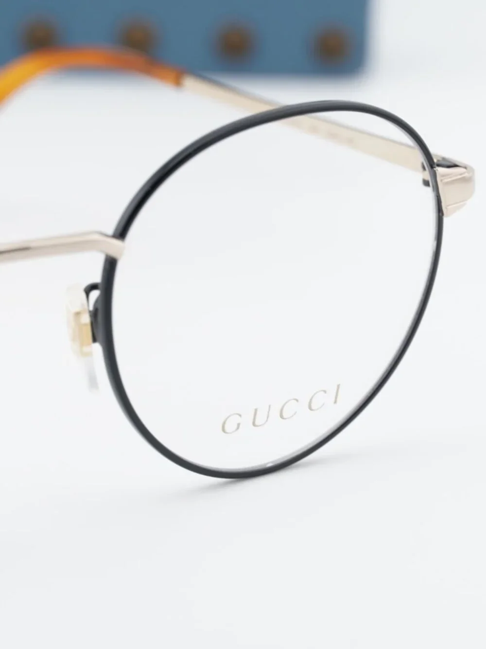 Gucci GG0581O 006 Round Eyeglasses - Black/Gold 50mm